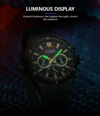 Reloj CURREN Hombre Oro y Verde