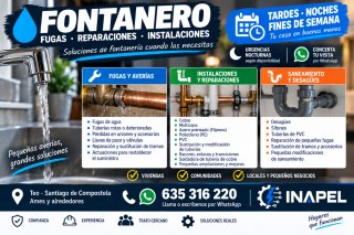 Fontanero • Fugas, reparaciones e instalaciones