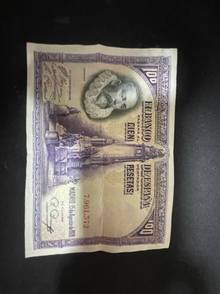 Billete 100 pesetas Banco de España