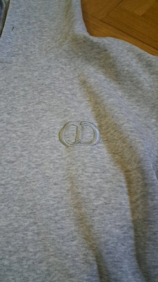 Felpa con cappuccio Dior grigia