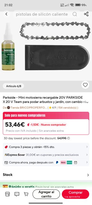Motosega Parkside 20V