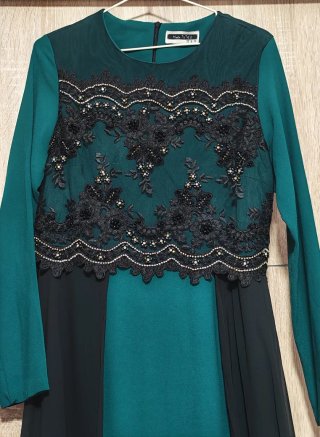 Vestido Moda Tutku verde y negro