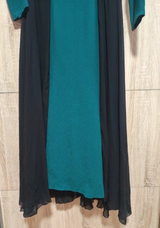 Vestido Moda Tutku verde y negro