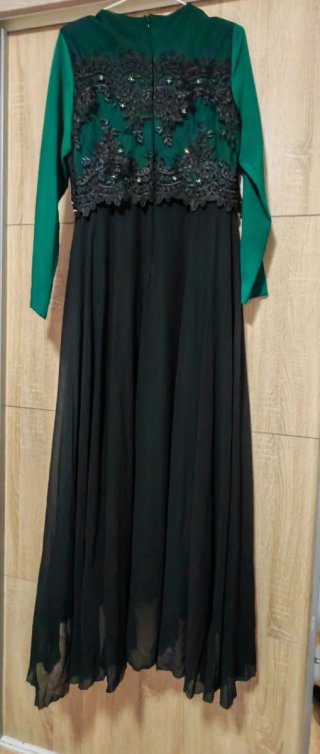 Vestido Moda Tutku verde y negro