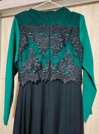 Vestido Moda Tutku verde y negro