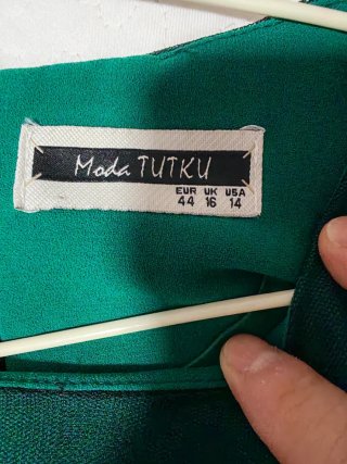 Vestido Moda Tutku verde y negro