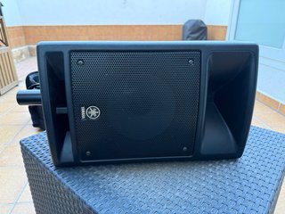 2 Altavoces Yamaha MSR-100 con funda y soporte K&M