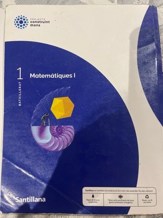 Llibres matemàtiques primer batxillerat