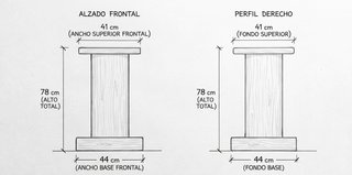 Columna decorativa de madera