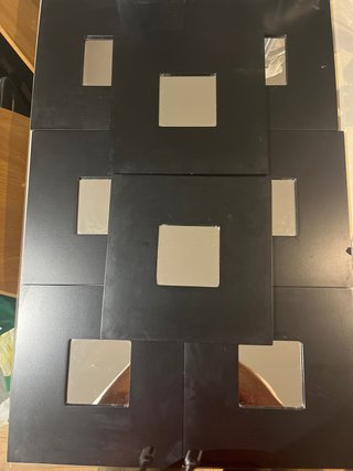 Espejo IKEA MALMA negro 26x26