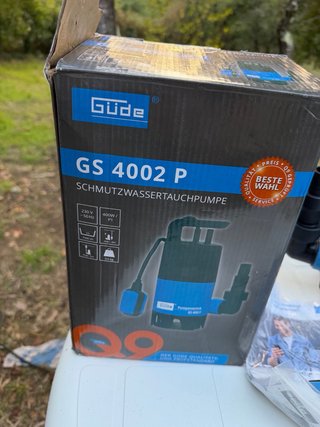Bomba sumergible Güde GS 4002 P ¡Nueva a estrenar!
