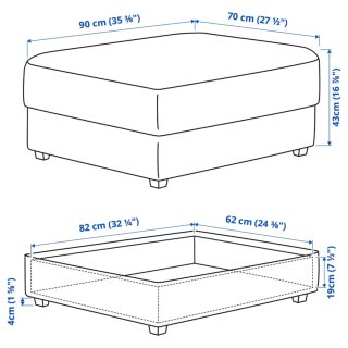 Sofá KIVIK 2 plazas + reposapiés Ikea NUEVOS