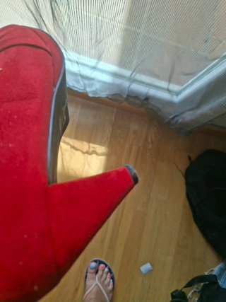Zapatos BENINI rojos con pedrería