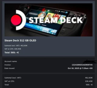Steam Deck OLED 512GB c/ Fatura e Garantia