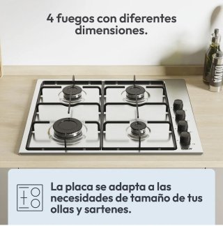 Placa de Gas Candy Idea 4 Fuegos