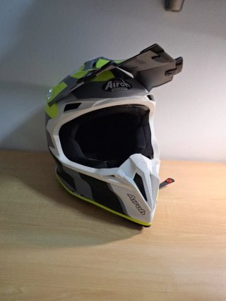 Casco Airoh Enduro/Motocross Blanco/Amarillo