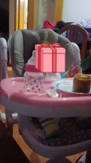 Trona de bebé rosa