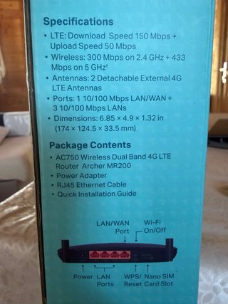 Router TP-Link AC750 4G LTE Archer MR200