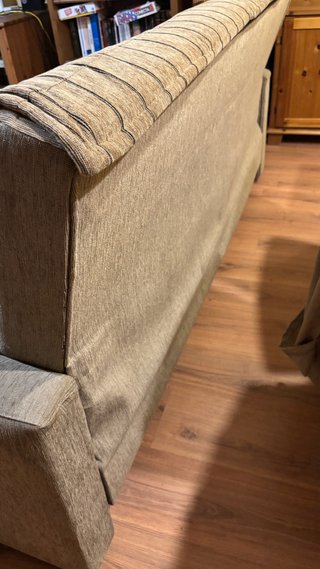 Sofá cama beige y gris