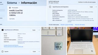 Portátil HP i5 1035G1 Plata/Blanco