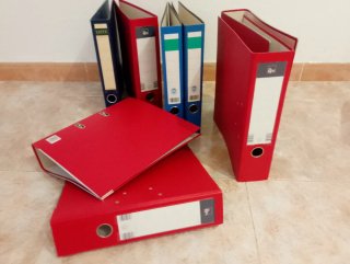 Archivadores Leitz Azul y Rojo