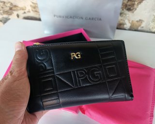 Monedero Piel Purificación García Negro