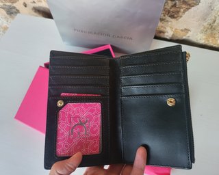 Monedero Piel Purificación García Negro
