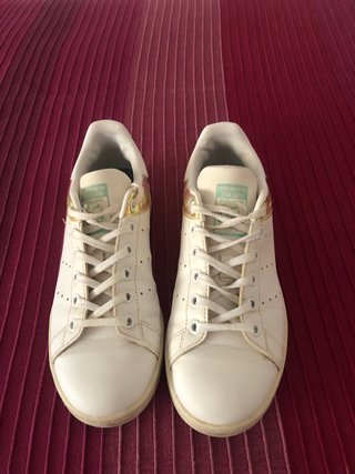 Zapatillas Adidas Stan Smith Doradas Blancas