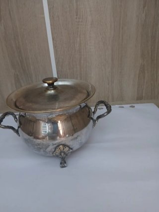 Sopera Alpaca Vintage Plateada con asas 640513926