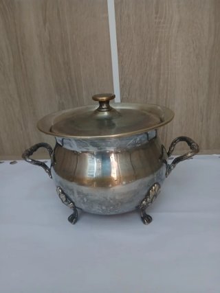 Sopera Alpaca Vintage Plateada con asas 640513926
