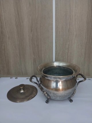 Sopera Alpaca Vintage Plateada con asas 640513926