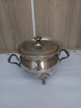 Sopera Alpaca Vintage Plateada con asas 640513926