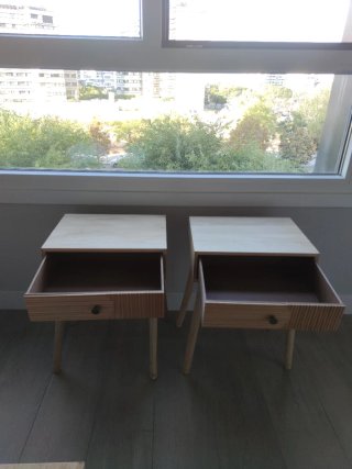 Mesitas de noche vintage madera