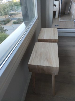 Mesitas de noche vintage madera