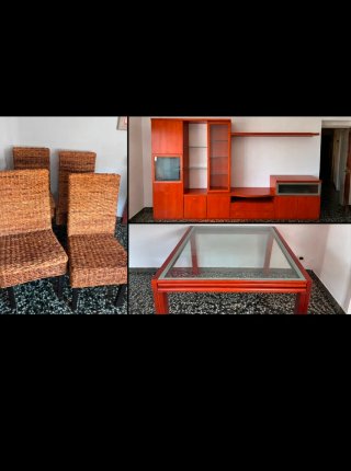 Mueble de comedor modular + Mesa + Sillas