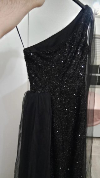 Vestido Negro Lentejuelas Talla XS/S
