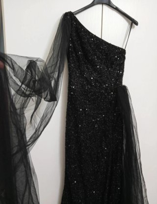 Vestido Negro Lentejuelas Talla XS/S