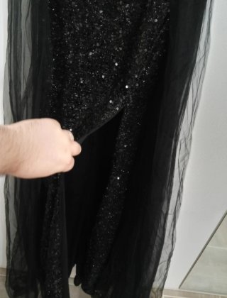 Vestido Negro Lentejuelas Talla XS/S