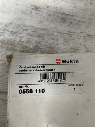 Prensa terminales Wurth 558110