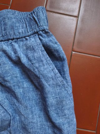 Pantaloni Zara donna misto lino taglia S avio