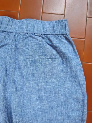 Pantaloni Zara donna misto lino taglia S avio