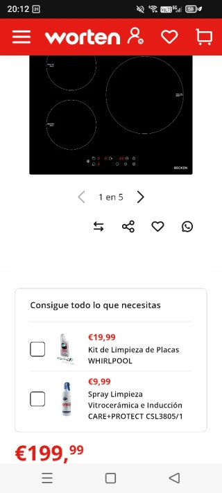 Placa de inducción BECKEN BIH3301 AVERIADA