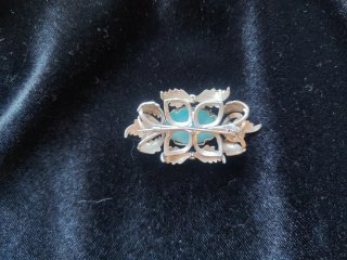 Broche Vintage Turquesa Azul