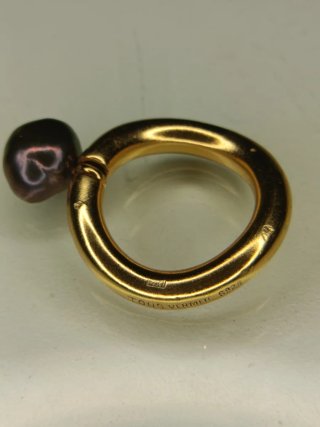 Anillo TOUS Plata Vermeil Perla Gris Hav
