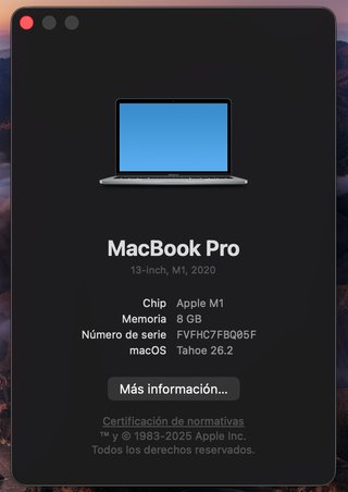 MacBook Pro 13” M1 2020 8GB 512GB SSD