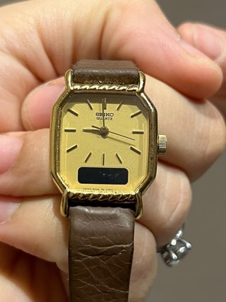 Orologio Seiko Hybrid Oro e Marrone