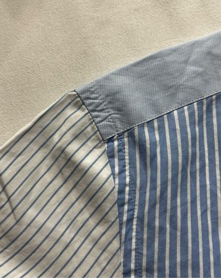 Camicia Brooksfield Uomo Rigata Azzurro/Bianco Tag