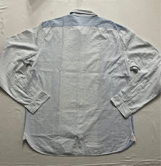 Camicia Brooksfield Uomo Rigata Azzurro/Bianco Tag