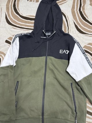 Chándal EA7 Negro y Verde Militar