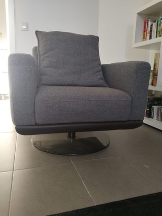 Juego de dos butacas Egoitaliano Tela Gris